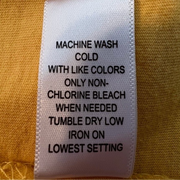 ME TO WE Short Sleeve Top Yellow Size L - Picture 6 of 6